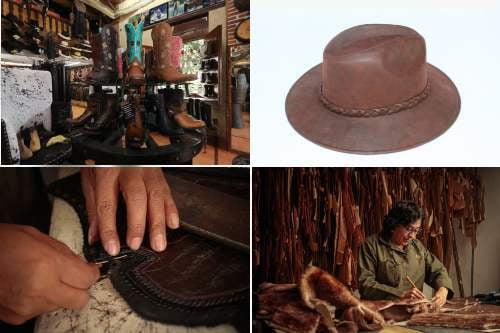 Botines charros, cinturones, chamarras, abrigos y sombreros, son artesxanía de piel mexiquenses
